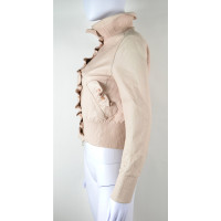 Ermanno Scervino Jacke/Mantel aus Leder in Nude