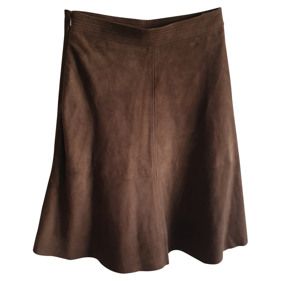 Stefanel Skirt Leather in Brown