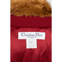 Dior Jacke/Mantel aus Wolle in Bordeaux