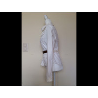 Prada Jacke/Mantel aus Baumwolle in Weiß