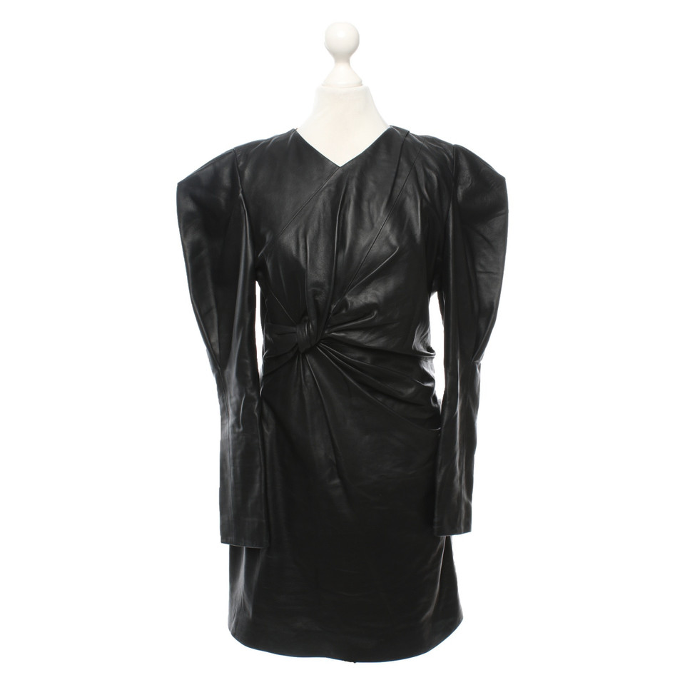 Isabel Marant Kleid aus Leder in Schwarz