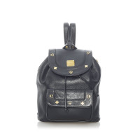 Mcm Rucksack aus Leder in Schwarz