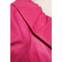 Escada Veste/Manteau en Cuir en Rose/pink