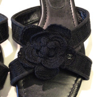 Chanel Sandalen Leer in Zwart