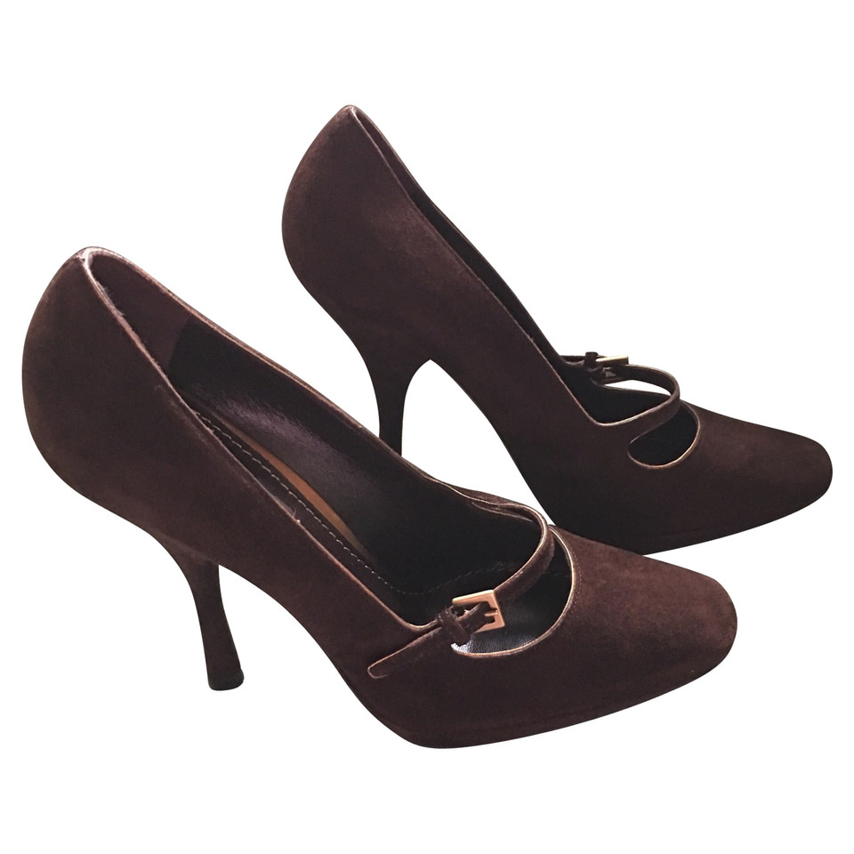 Louis Vuitton pumps suede leer