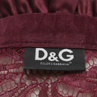 D&G Lace blouse in Bordeaux