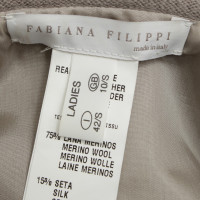 Fabiana Filippi abito in maglia in pelle
