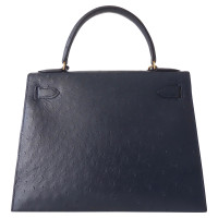 Hermès Kelly Bag aus Leder in Blau