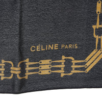 Céline Zijden sjaal in zwart / goud
