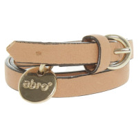 Abro Armreif/Armband aus Leder in Braun