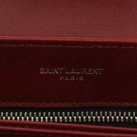Saint Laurent LouLou Small aus Leder in Bordeaux