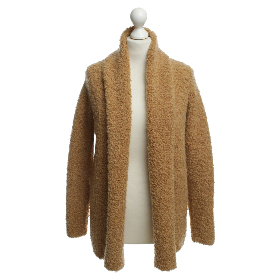 Rich & Royal Structured Cardigan in camel