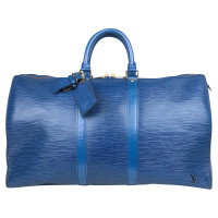 Louis Vuitton Keepall 45 aus Leder in Blau