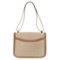 Hermès "Constance Bag MM" made of canvas / leather