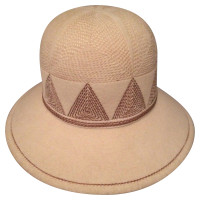 Christian Dior Hut/Mütze aus Wolle in Creme