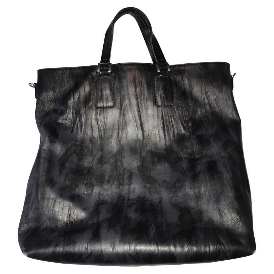 Emporio Armani Shopper Leather in Black