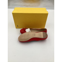 Fendi Slippers/Ballerinas Leather in Red