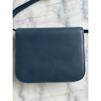 Céline Classic Bag aus Leder in Blau