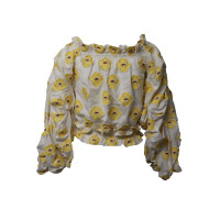 Caroline Constas Top en Coton en Jaune