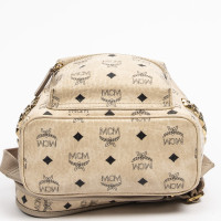 Mcm Rucksack aus Canvas in Beige