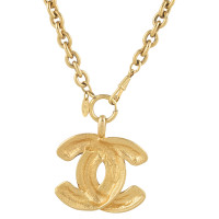Chanel Gold colored chain with logo pendant