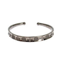 Nialaya Armreif/Armband aus Silber in Grau