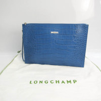 Longchamp Clutch aus Leder in Blau