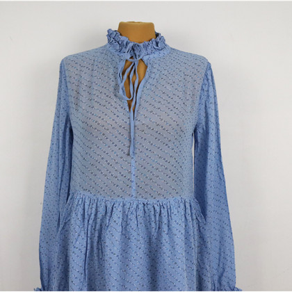 Ganni Kleid aus Viskose in Blau