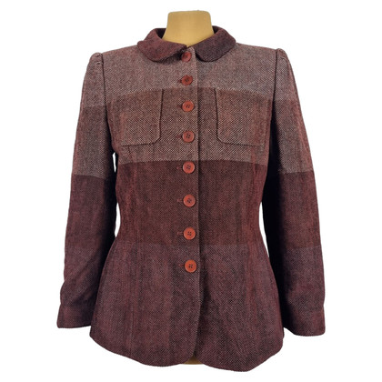 Rena Lange Jacke/Mantel aus Wolle in Bordeaux