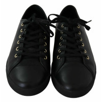 Dolce & Gabbana Sneakers aus Leder in Schwarz