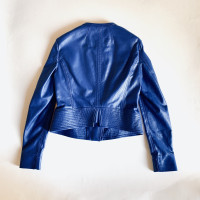 John Richmond Jacket/Coat Leather in Blue