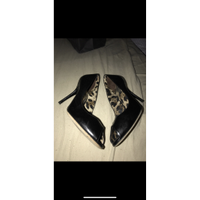 Dolce & Gabbana Wedges aus Leder in Schwarz