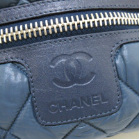 Chanel Clutch Leer in Blauw
