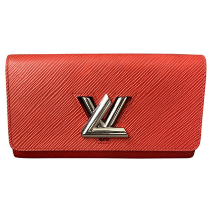 Louis Vuitton Twist Chain Wallet Leather in Red
