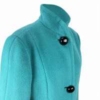 Krizia Jacke/Mantel aus Wolle in Türkis