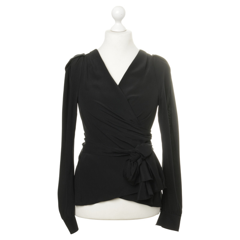 Tom Ford Wrap blouse in black 