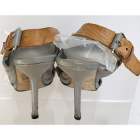Diane Von Furstenberg Sandals Leather in Grey