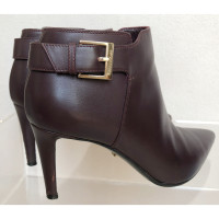 Sergio Rossi Bottines en Cuir en Bordeaux