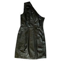 Jimmy Choo For H&M Kleid aus Leder in Schwarz