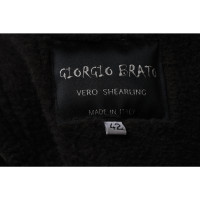 Giorgio Brato Jacke/Mantel aus Leder in Grau