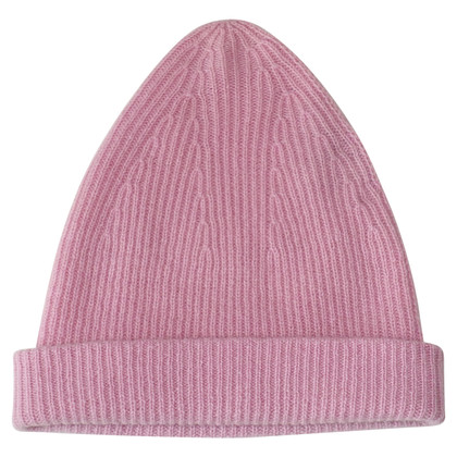 Warm Me Hut/Mütze aus Kaschmir in Rosa / Pink