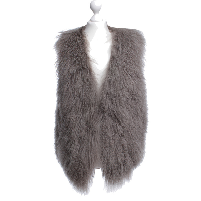 Donna Karan Agneau pour gilet en Taupe