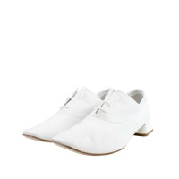 Repetto Slippers/Ballerina's Leer in Wit