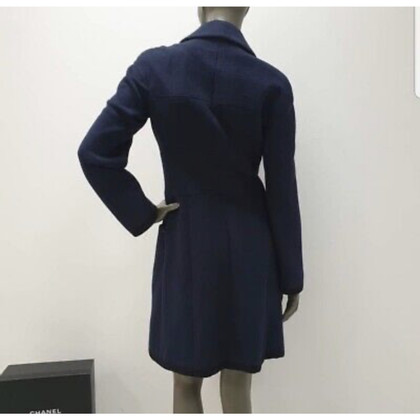Chanel Jacke/Mantel aus Seide in Blau