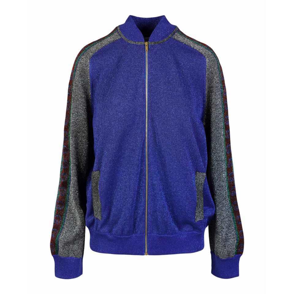 Gucci Jacke/Mantel aus Wolle in Blau