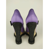 Bottega Veneta Pumps/Peeptoes aus Leder in Violett