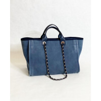 Chanel Deauville Tote Canvas in Blauw