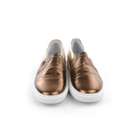 Lanvin Sneakers aus Leder in Gold