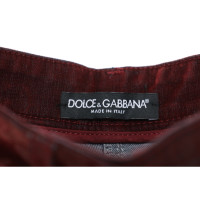 Dolce & Gabbana Paire de Pantalon en Coton en Bordeaux