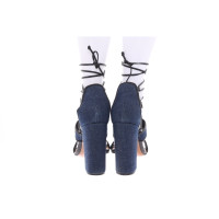Schutz Sandalen aus Jeansstoff in Blau